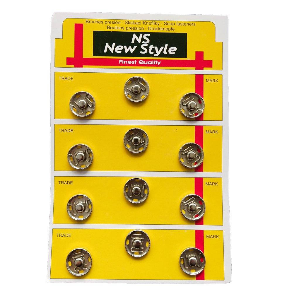 

D=17мм пришивные застежки-кнопки для одежды Sindtex 12шт металлические цвет серый