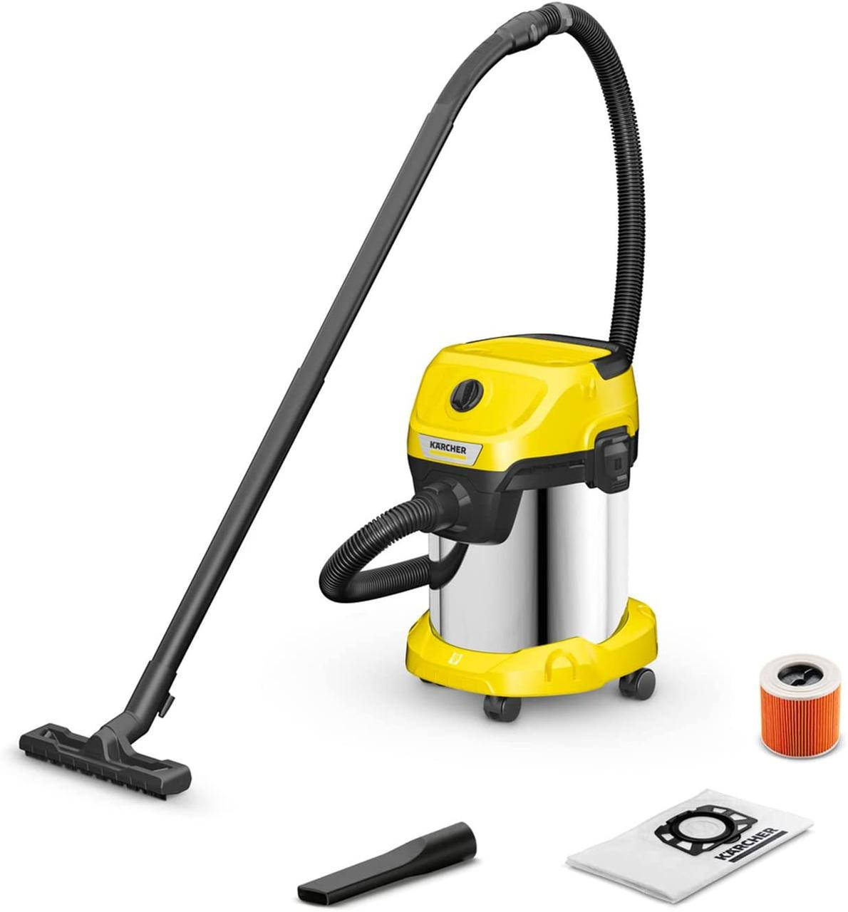 

Профессиональный пылесос Karcher wd 3 S Premium inox (новое поколение )