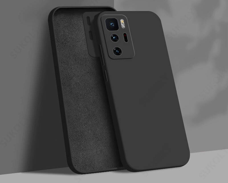 

Силиконовый чехол для Xiaomi Poco X3 GT Черный микрофибра soft touch