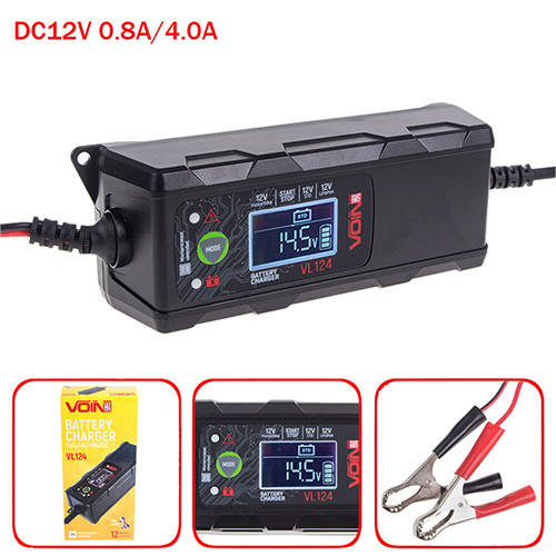 

Зарядное устр-во VOIN VL-124 12V/4A/3-120AHR/LCD/Импульсное (VL-124)