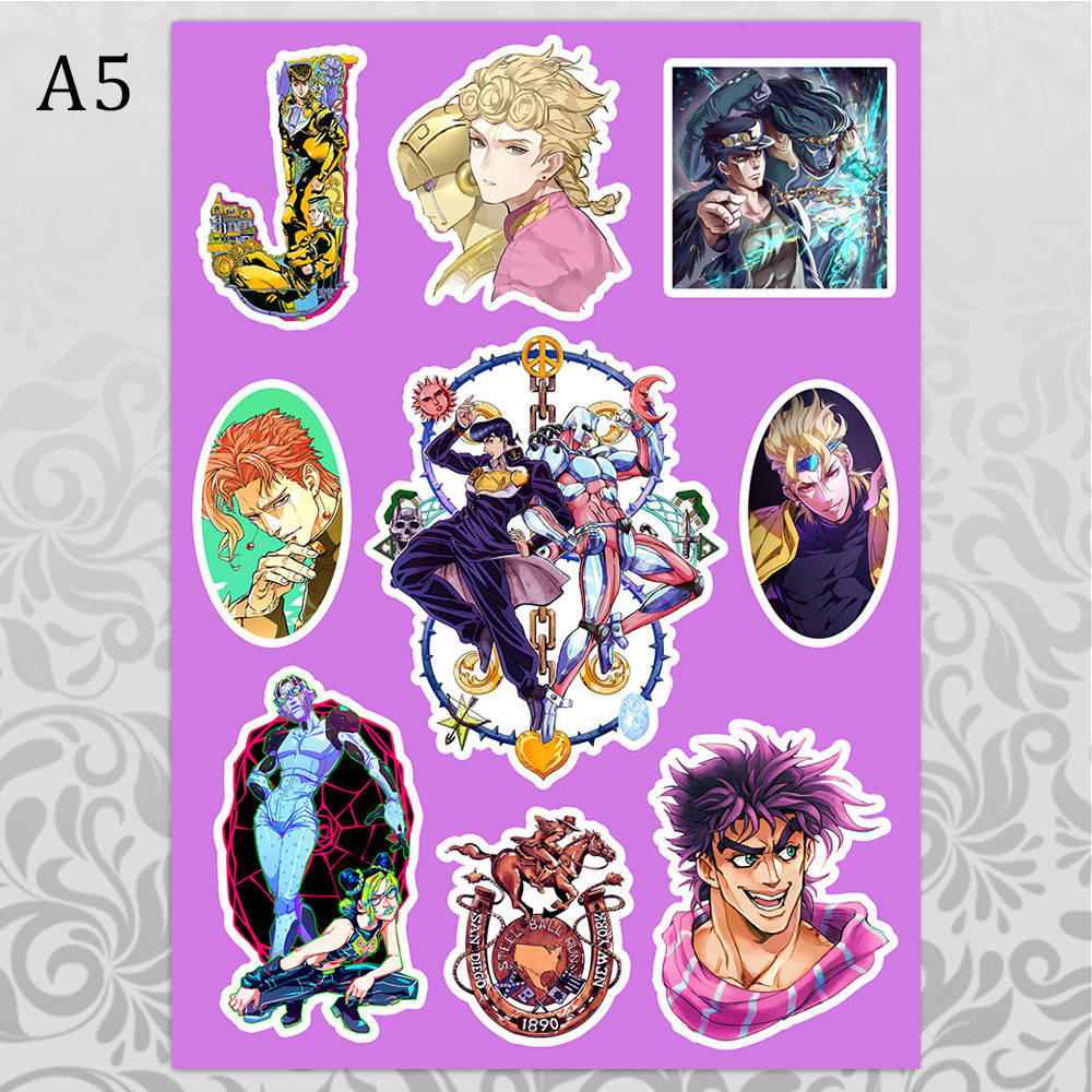 

Стикеры Аниме Jojo Bizarre Adventure без порезки, Разные цвета
