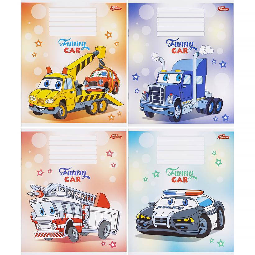

Тетрадь 12 листов КОСАЯ линия "МРІЇ"/ Funny Car