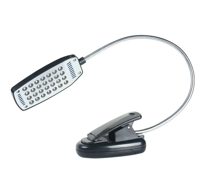 

Портативный светильник-лампа с клипсой 28 LED черный