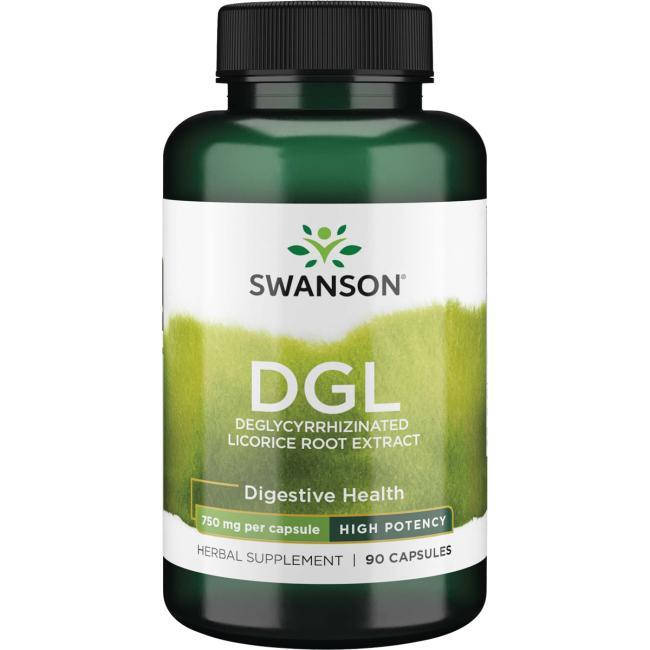 

Cолодка, Swanson, DGL (Licorice), 750 мг, 90 капсул