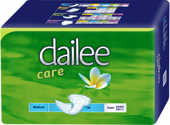 

Подгузники для взрослых дышащие Dailee Саге Super Madium 30 шт