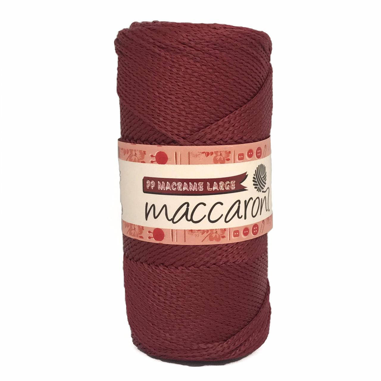 

Полипропиленовый шнур PP Macrame Large Maccaroni, 3 мм ,темно-красный