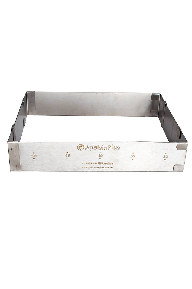 

Раздвижная кондитерская форма для выпечки и сборки тортов Прямоугольник высотой 10 см