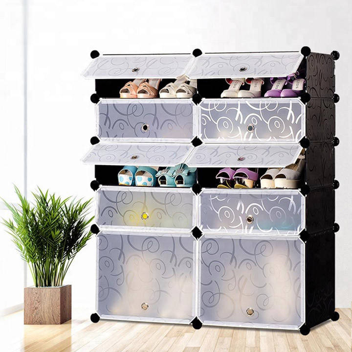 

Шкаф складной пластиковый универсальный Storage Cabinet «А2-5С» Черный