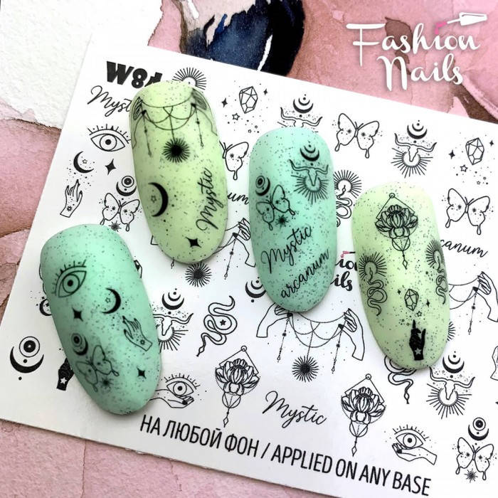 

Слайдер дизайн ловец снов змеи Бабочки Водные наклейки для ногтей Fashion nails W84 Наклейки Бабочки на Ногти, Черный