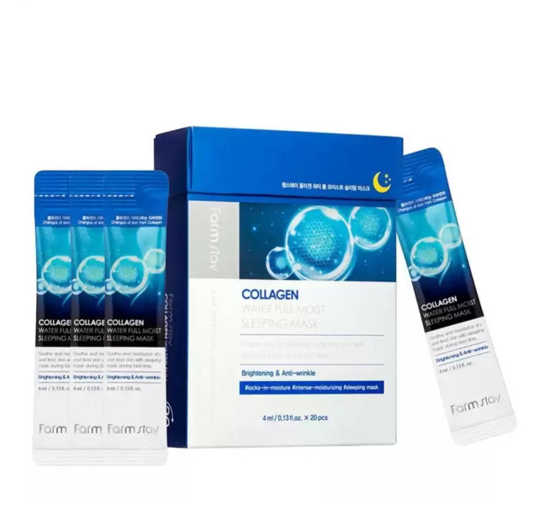 

FarmStay несмываемая маска для лица Collagen Water Full Moist Sleeping Mask, 1шт