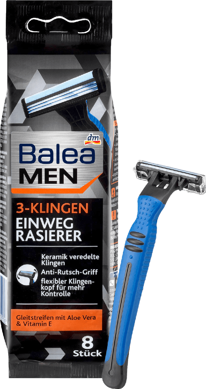 

Станки для бритья мужские Balea men (3 лезвия) 8 шт
