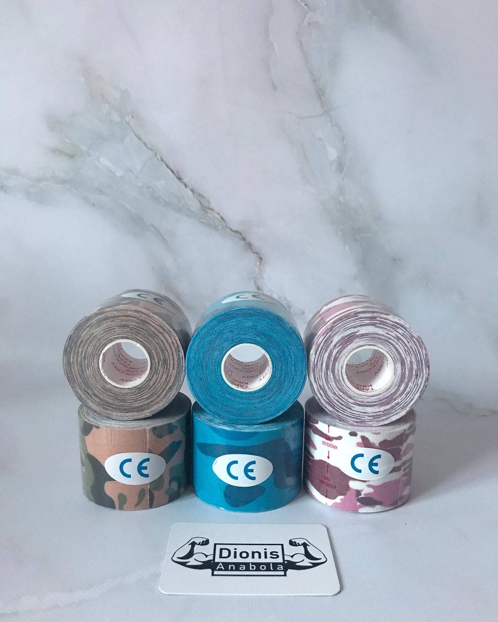 

Кинезио тейп Kinesiology Tape камуфляж 5см х 5м розовый