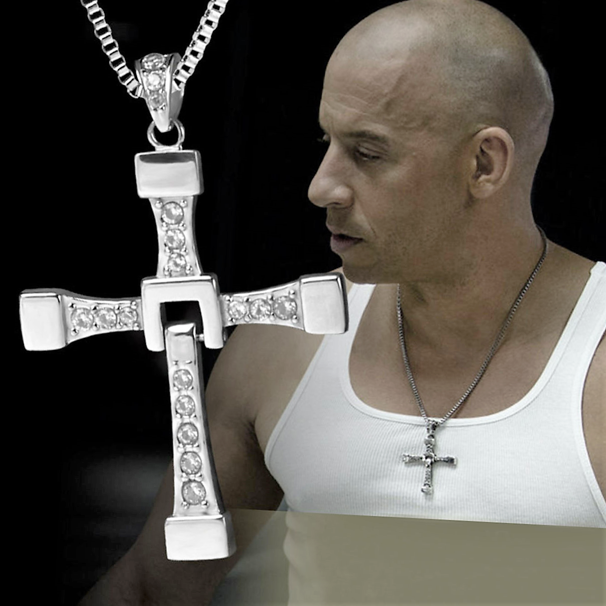 

Крест Доминика Торетто (Вин Дизель), кулон из Форсажа в подарочном мешочке