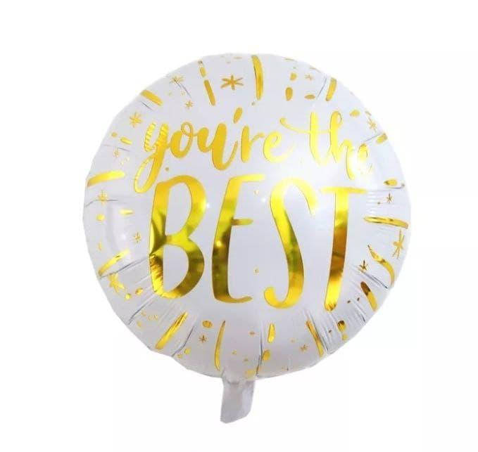 

Фольгированный шар You're The Best круглый 45см (18"), Белый