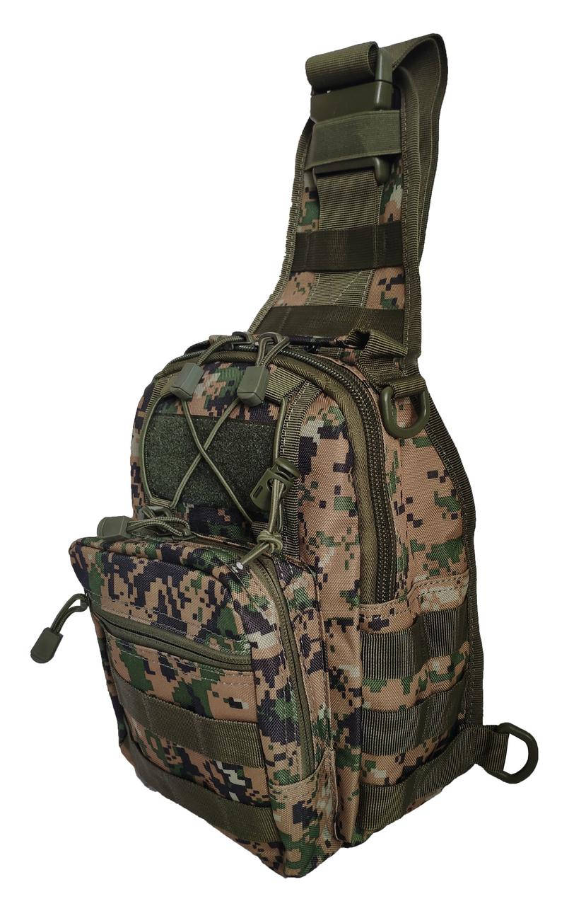

Рюкзак однолямочный тактический Tactical TY-001 5л. пиксель, Камуфляж пиксель