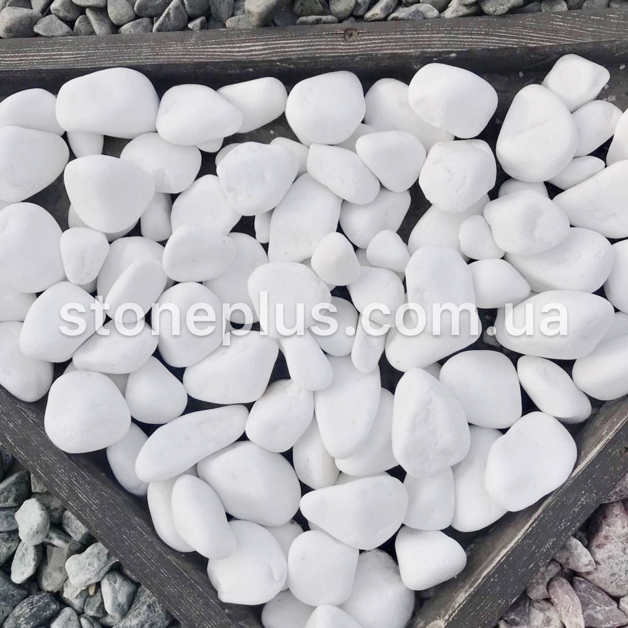 

Галька мраморная белая «Тасос» (10 кг)