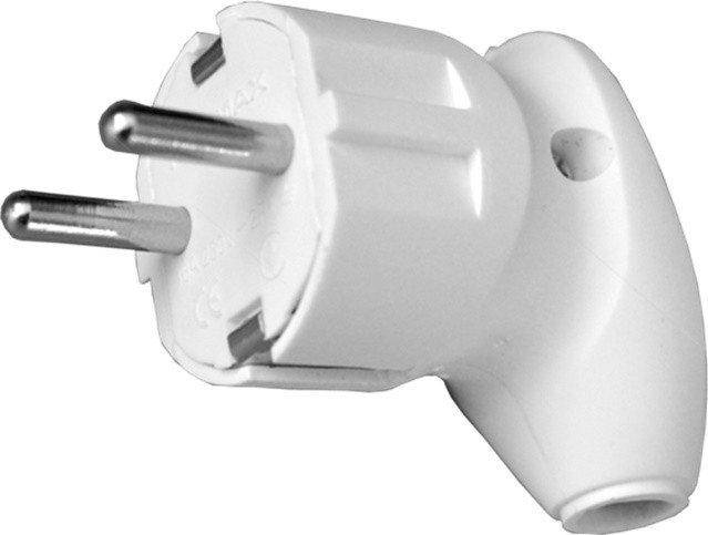 

Вилка кутова з заземленням, біла чорна NX1005