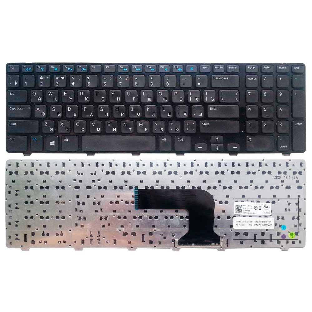 

Клавиатура для ноутбука DELL Inspiron 3721, 5721 Black, RU, с рамкой, Черный