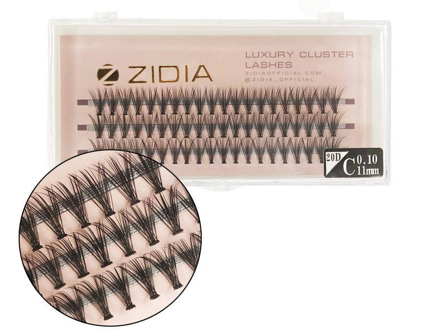 

Zidia Cluster lashes 20D C 0.10 (3 ленты, размер 11 mm), Черный