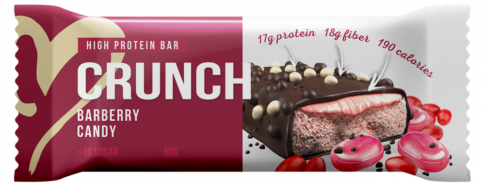 

Протеиновый батончик BootyBar Cranch Барбарисовые Конфеты (50 грамм)