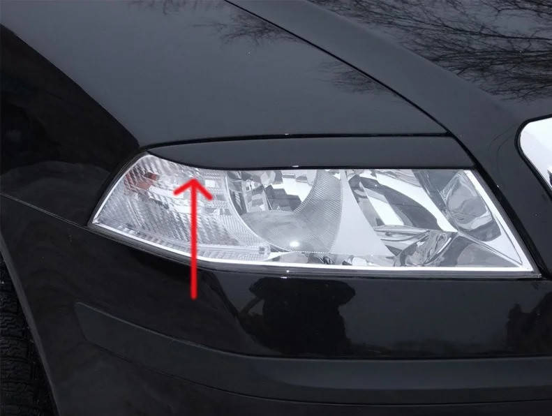 

Реснички фар Skoda Octavia A-5 04-10 "FLY", Черный