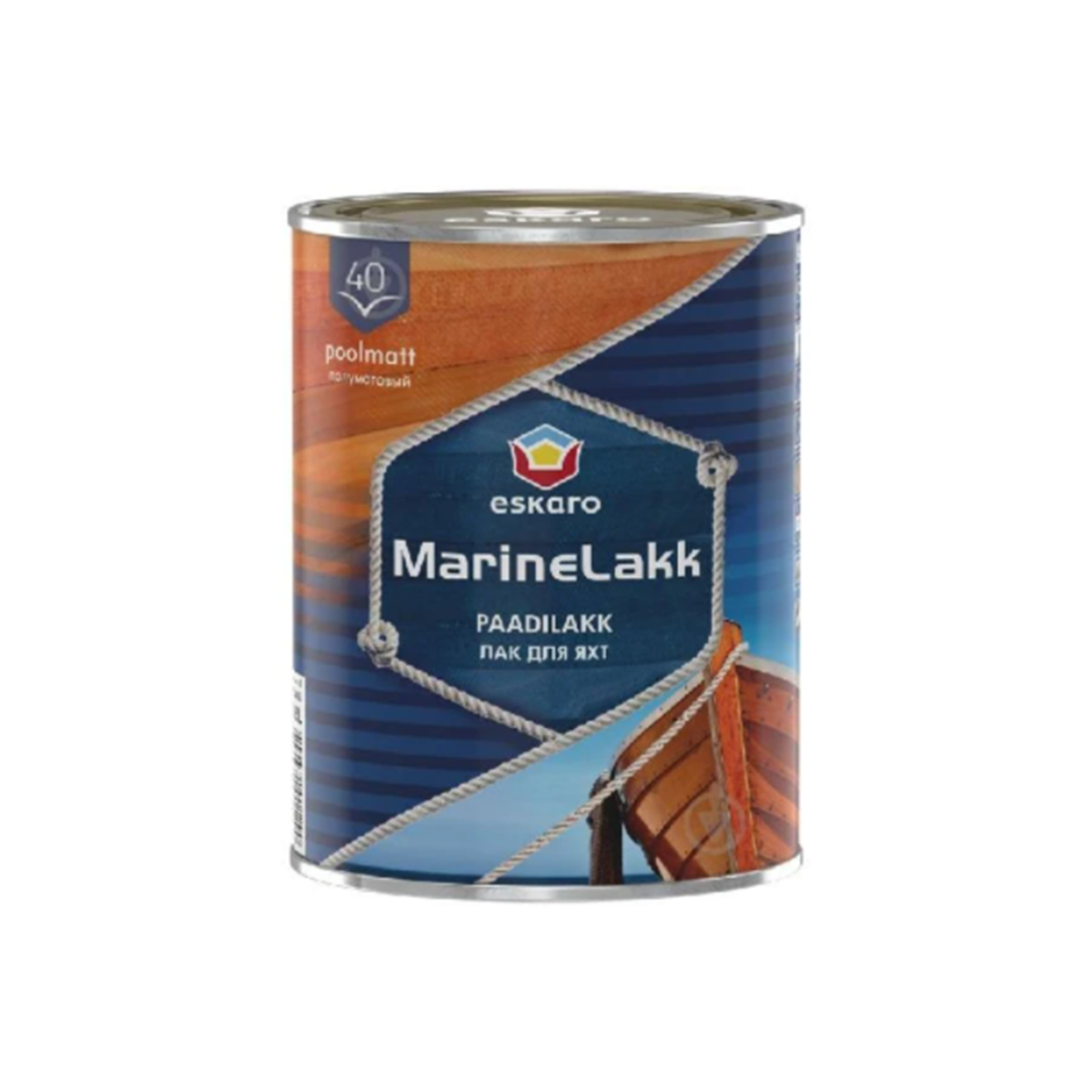 

Алкідно-уретановый лак для яхт Marine lakk 40 Eskaro полуглянцевый 0,95л