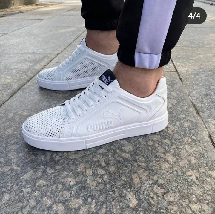 

Мужские кожаные кеды с перфорацией Пума Puma