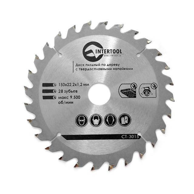 

Диск пильный по дереву с твердосплавными напайками INTERTOOL CT-3015