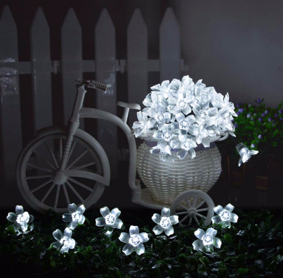 

Светодиодная гирлянда на солнечной батарее Лютики белый 7м 50 Led