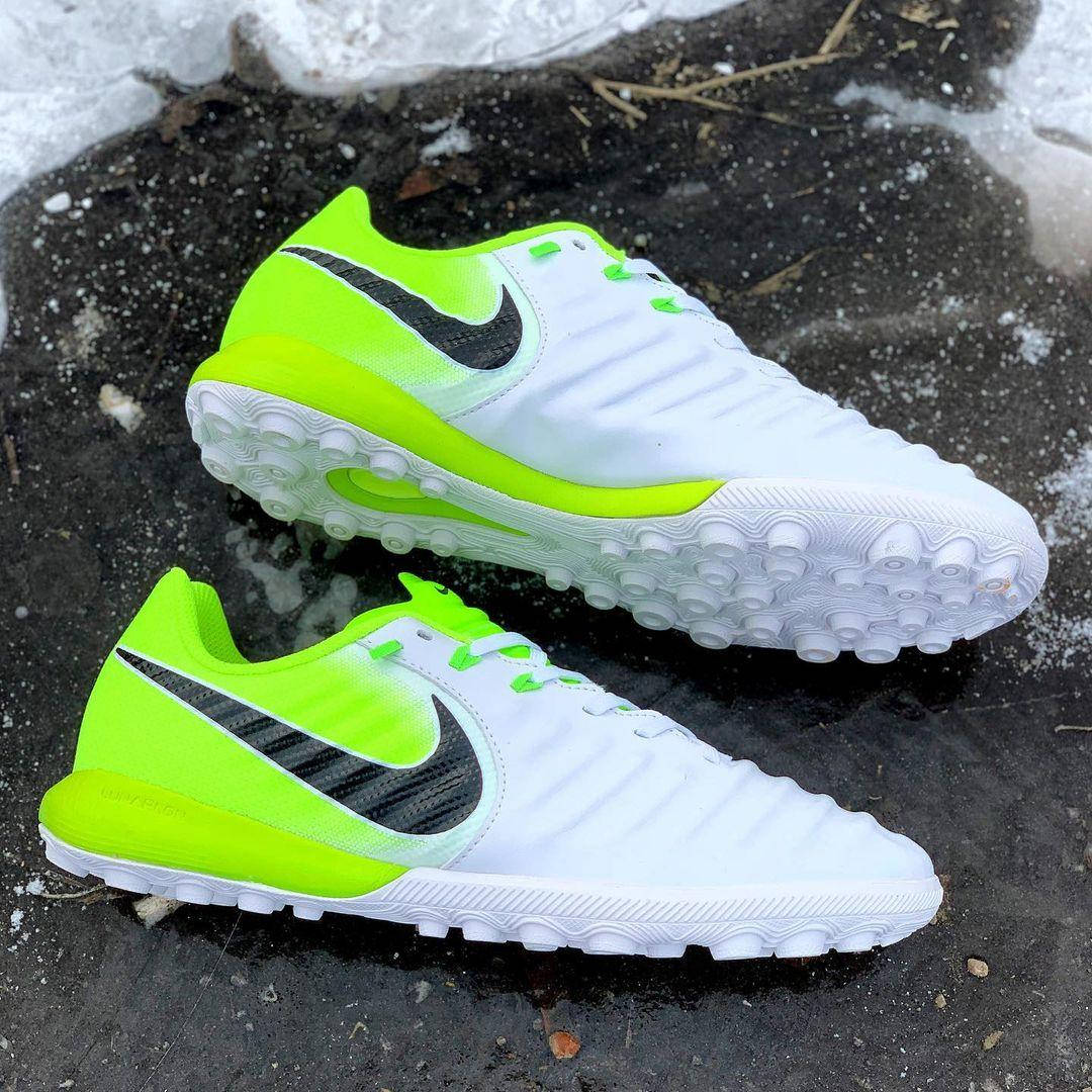 

Сороконожки Nike Tiempo Ligera IV TF футбольная обувь многошиповки найк темпо тиемпо бампы лигера, Белый