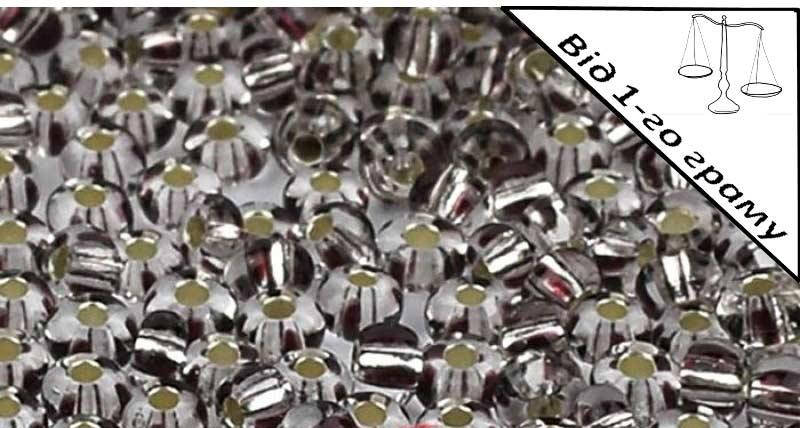 

Бісер №00304, смугастий срібний/1г