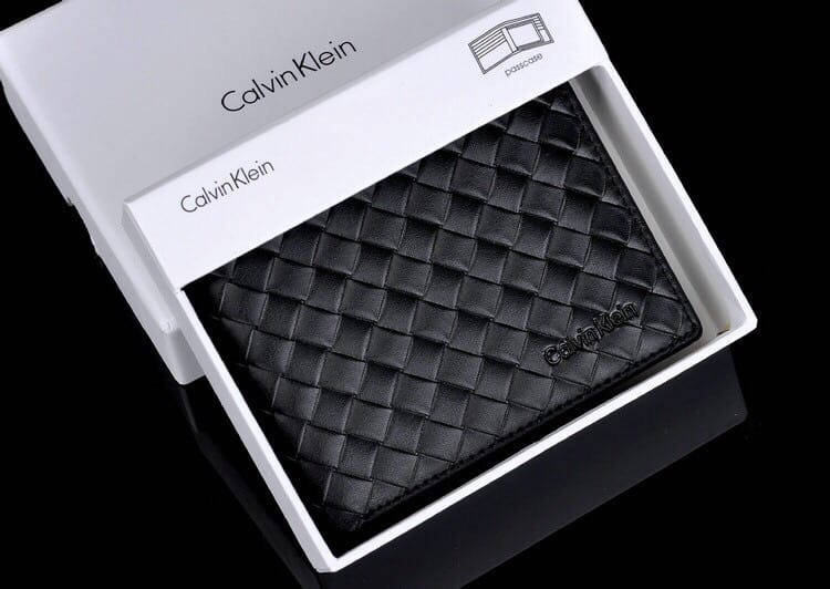 

Мужское кожаний кошелек Calvin Klein (Топ якість), Черный