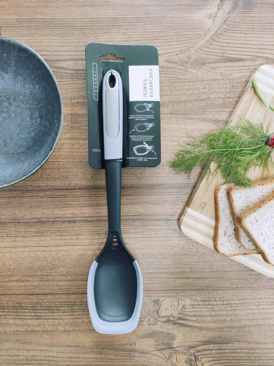 

Ложка кухонная Loft нейлон с силиконом 32см 10216 Lessner