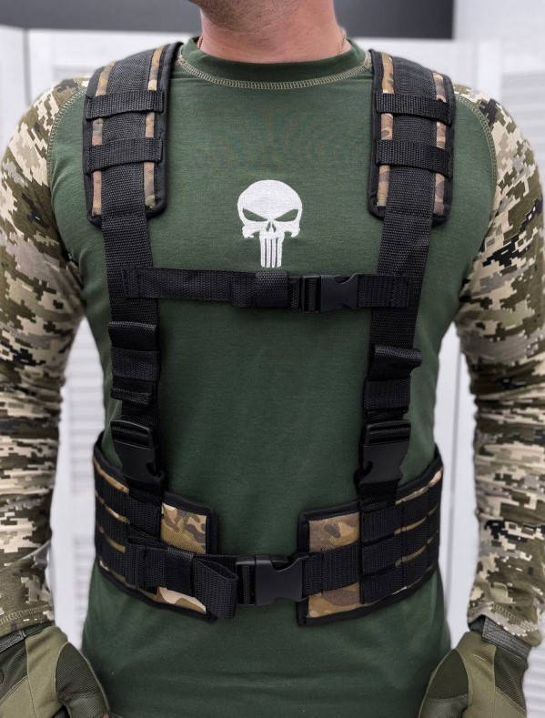 

Тактический военный разгрузочный пояс РПС камуфляж оксфорд универсальный с креплениями молле