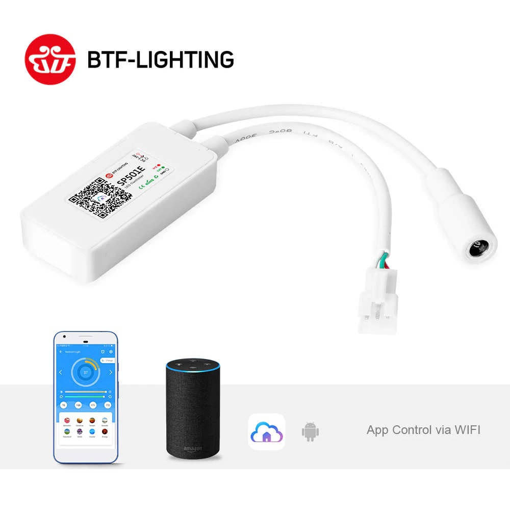 

SP501E RGB контроллер SPI WiFIi Smart Alexa | RGB 5-24 В | для адресуемой ленты