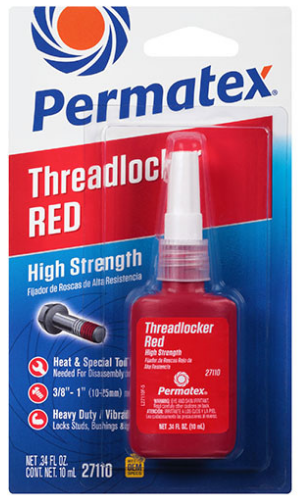 

Фиксатор высокой прочности Permatex® High Strength Threadlocker RED (10 мл) 27110