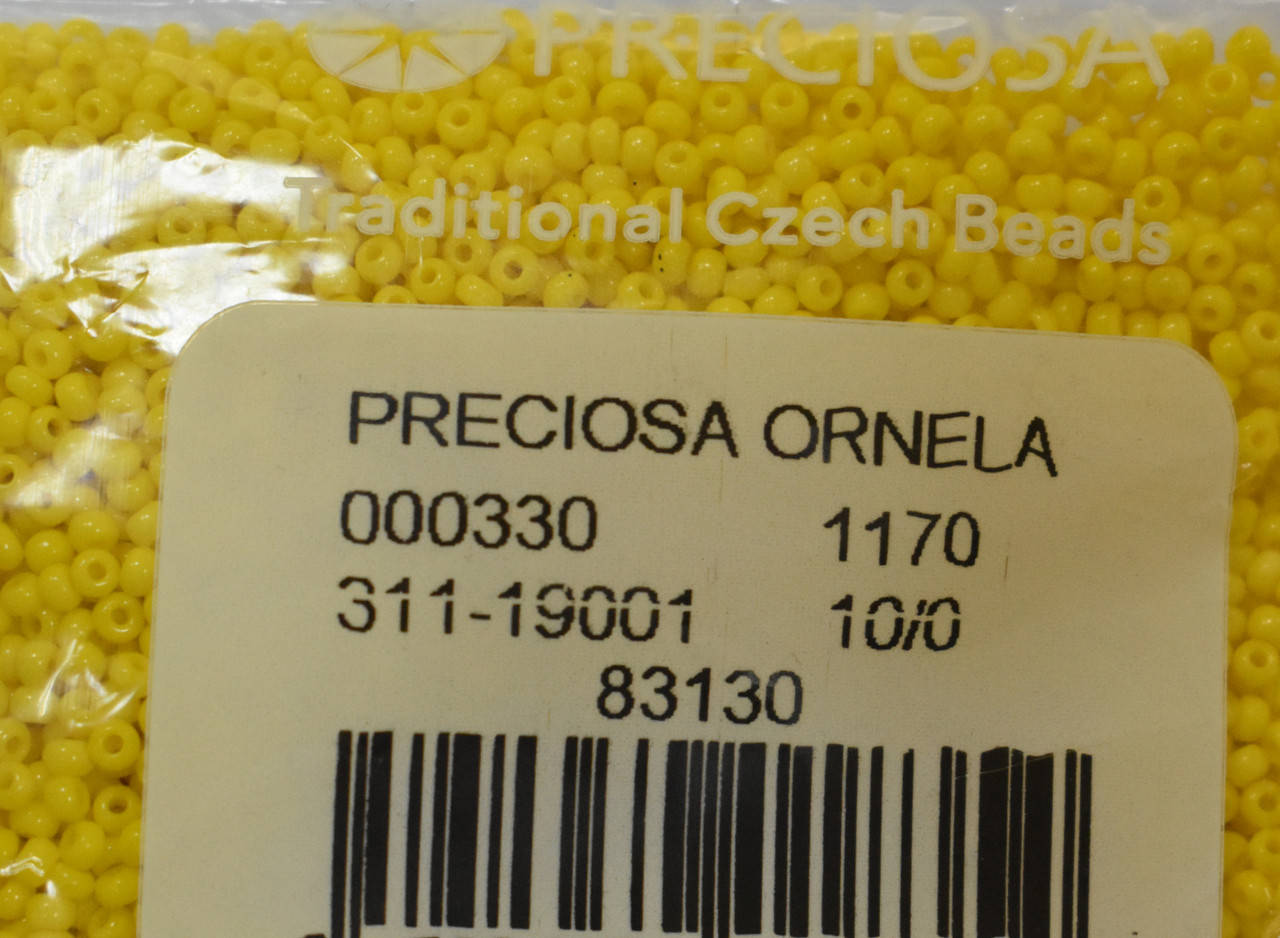 

Бисер Preciosa 10/0 цвет 83130 желтый 10г