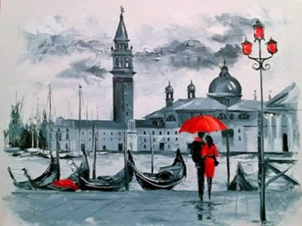 

Алмазная вышивка. Картина на подрамнике "Итальянские каникулы", размер 40х30 см