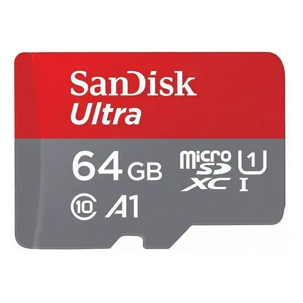 

Карта памяти SanDisk Ultra SDSQUNR-064G-GN3MA Dark Gray 64GB microSDHC С адаптером UHS-I