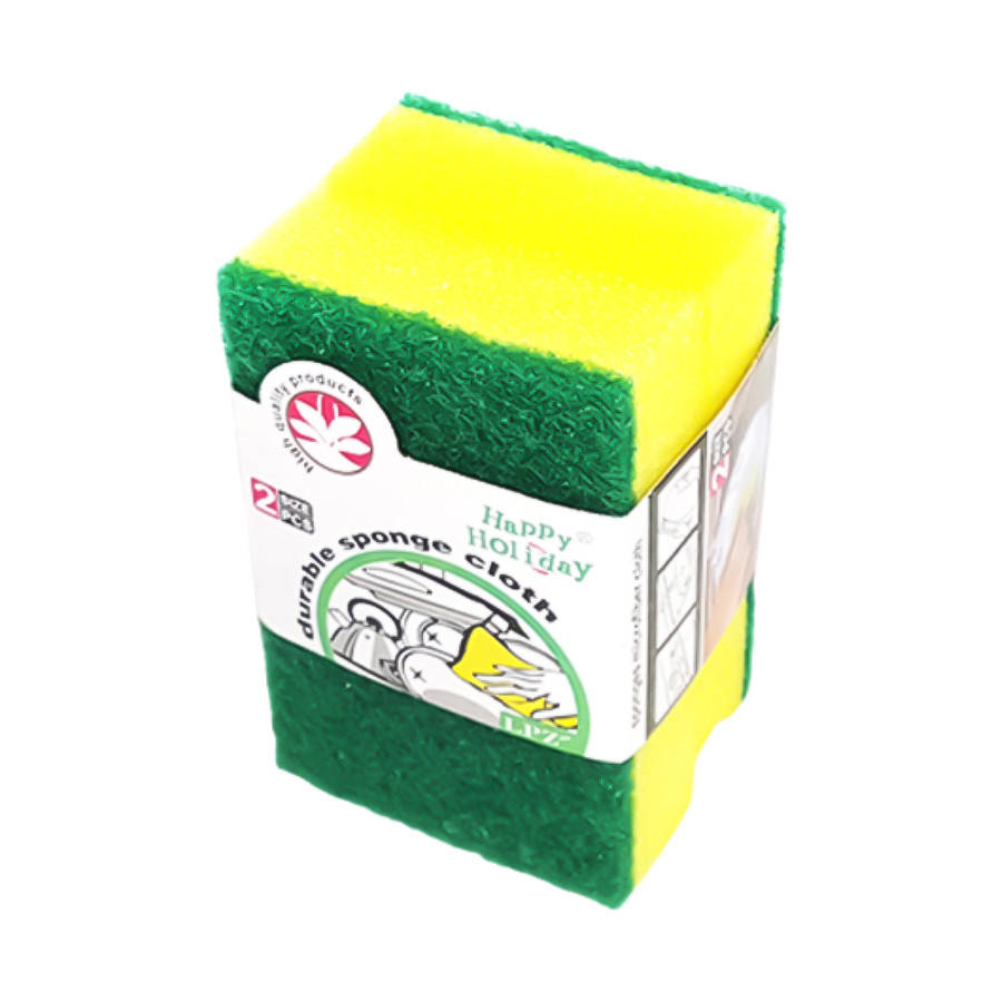 

Набор губок для мытья посуды 2 шт, Желтый