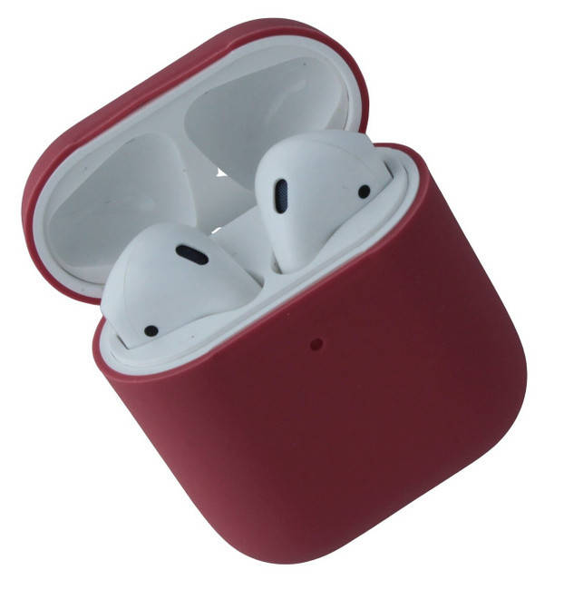 

Чехол Silicone Сase для наушников Apple AirPods 2 Hibiscus (Гибискус), Бордовый