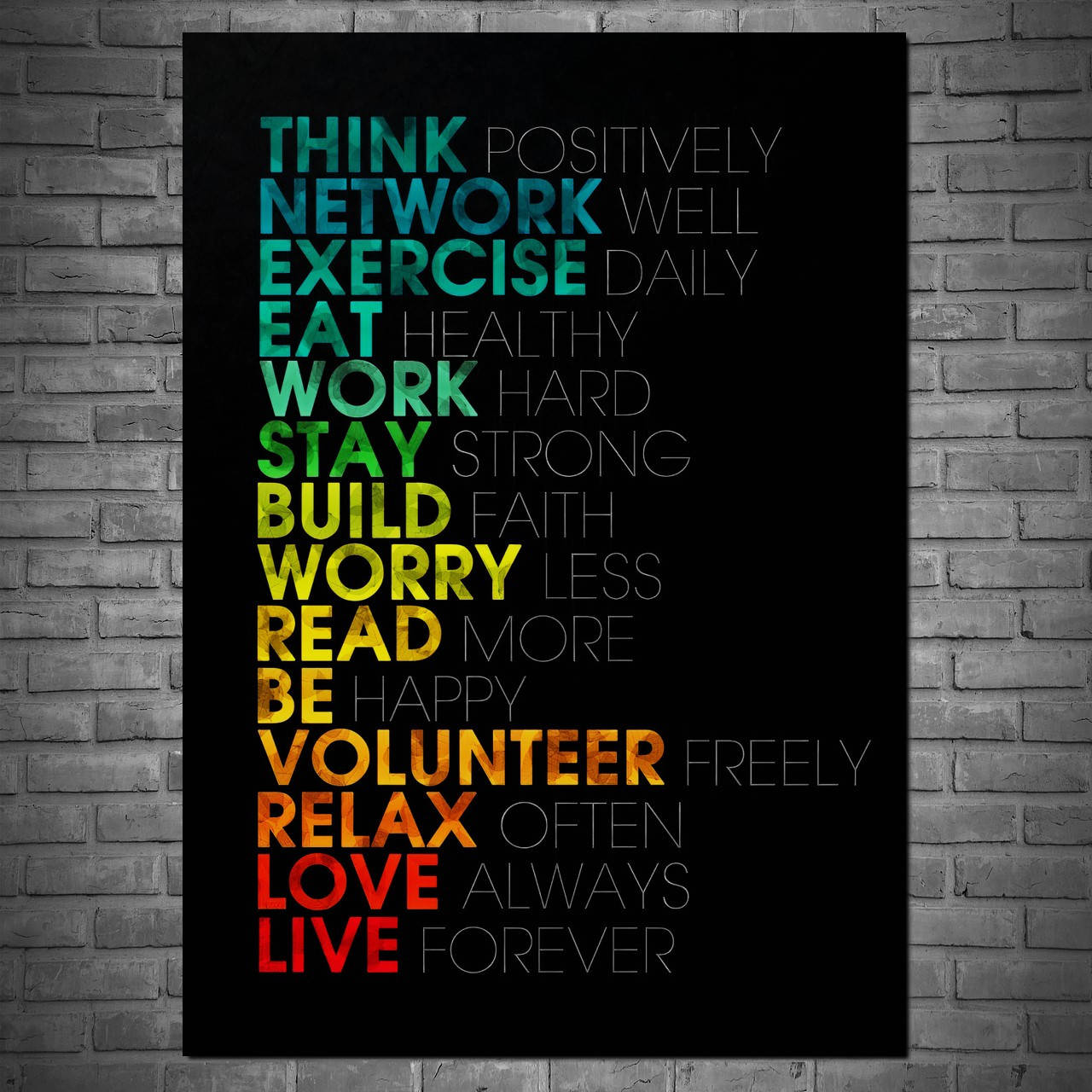 

Мотивационный плакат "Think positive, network well" (артикул 2259)