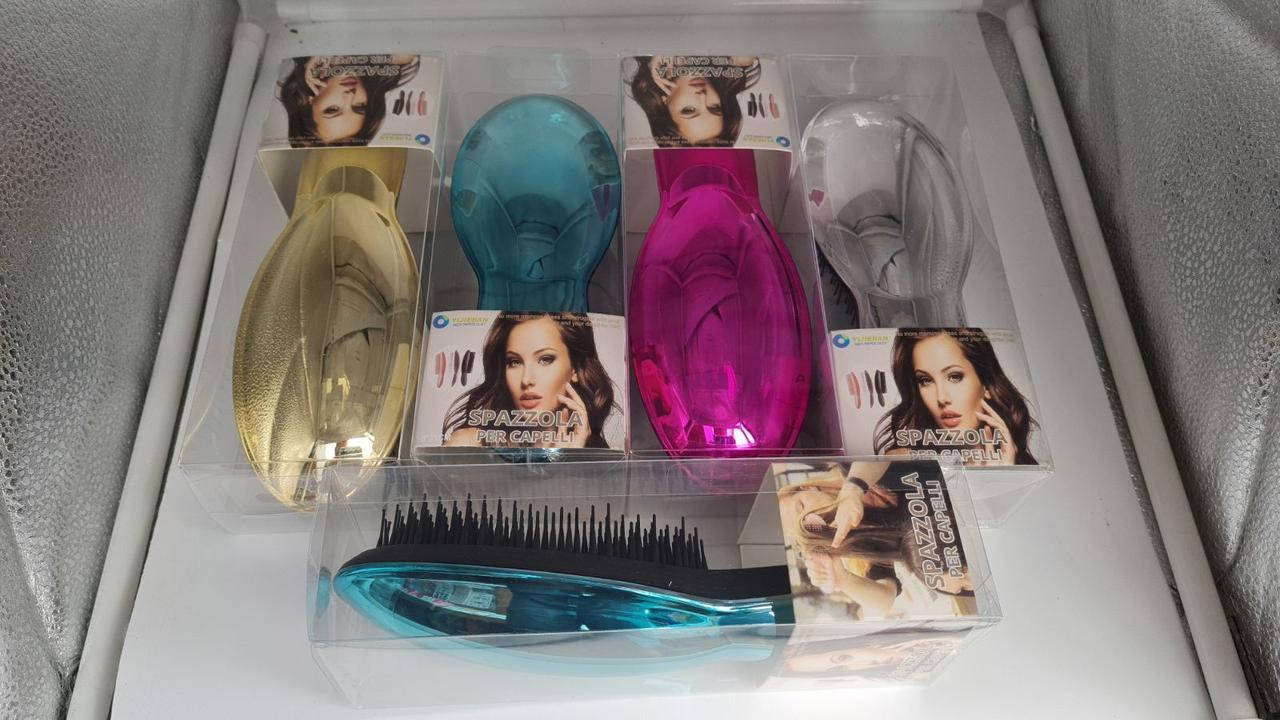 

Расчёска с ручкой блестящая Spazzola Per Capelli (цвета в ассортименте), Золотистый