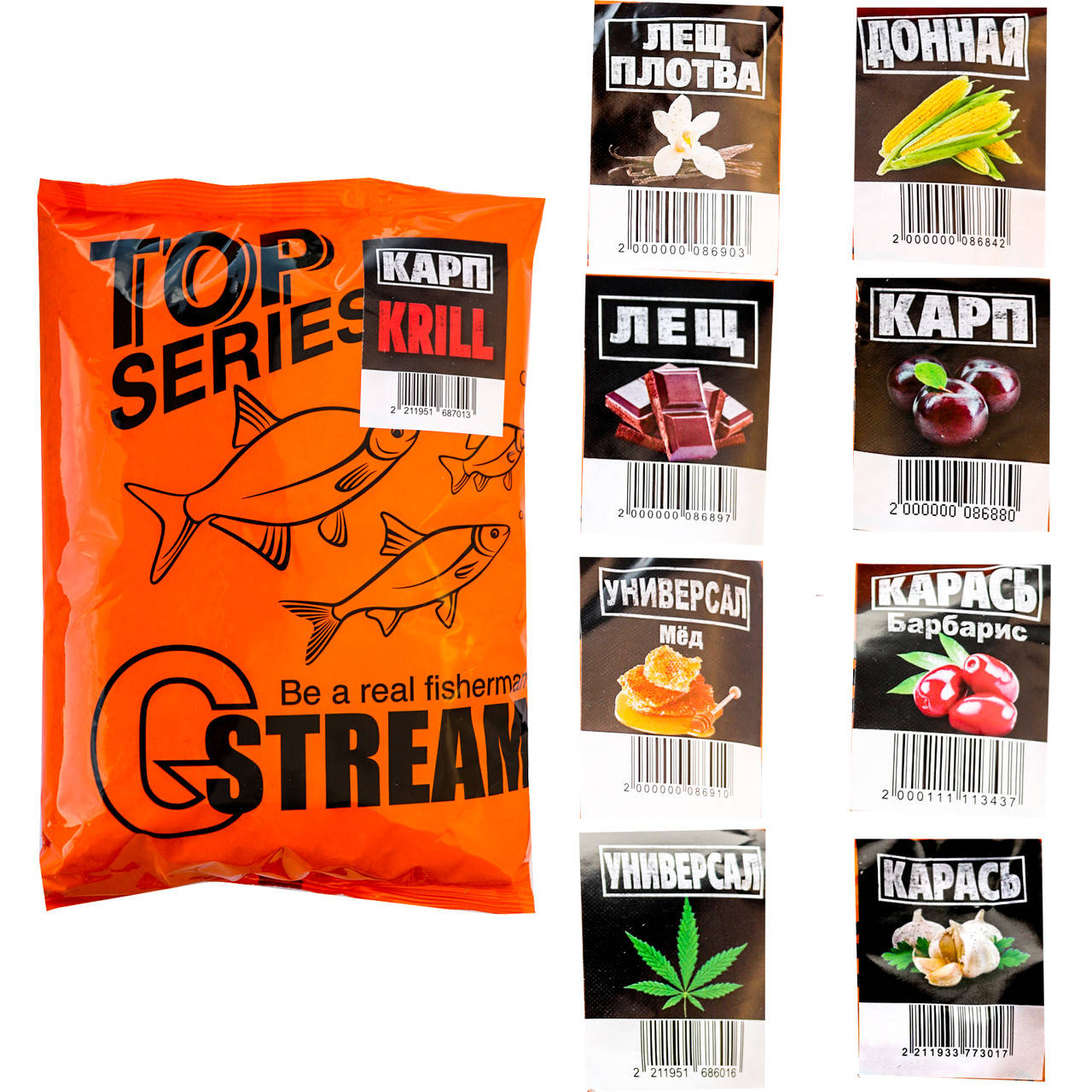 

Прикормка G.STREAM 1кг TOP Карась-Карамель