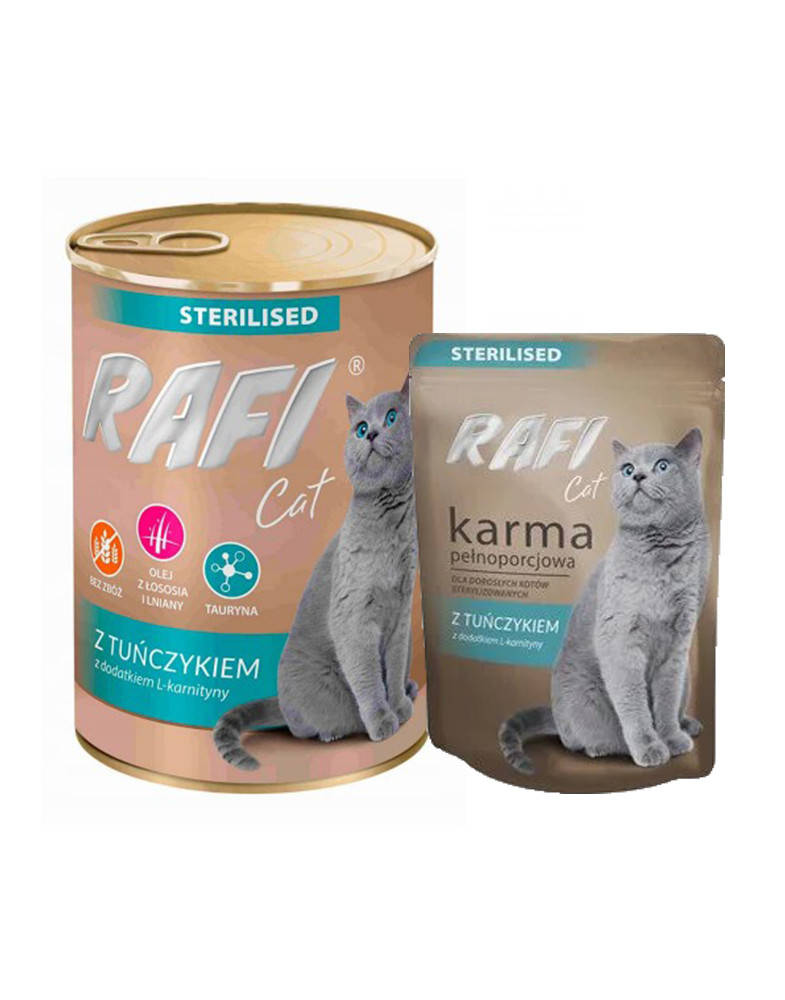 

Rafi Sterilised Cat - для стерилизованных кошек с тунцом 400 г