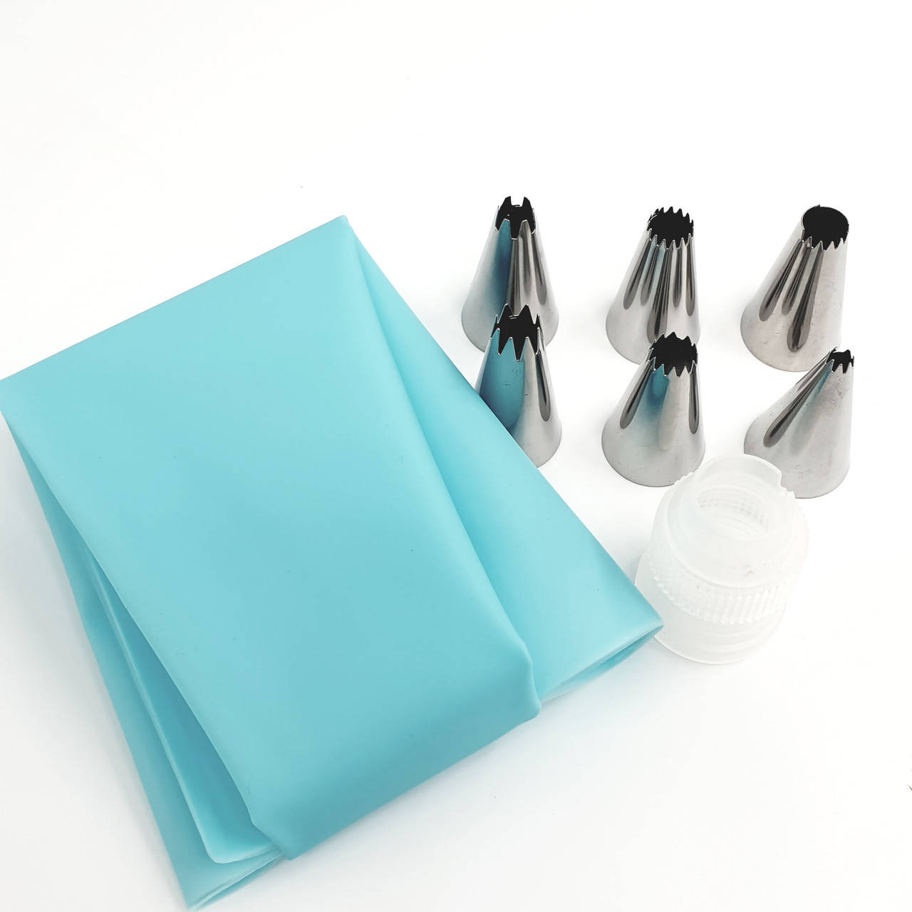 

Набор кондитерских насадок с маленьким силиконовым мешком №3