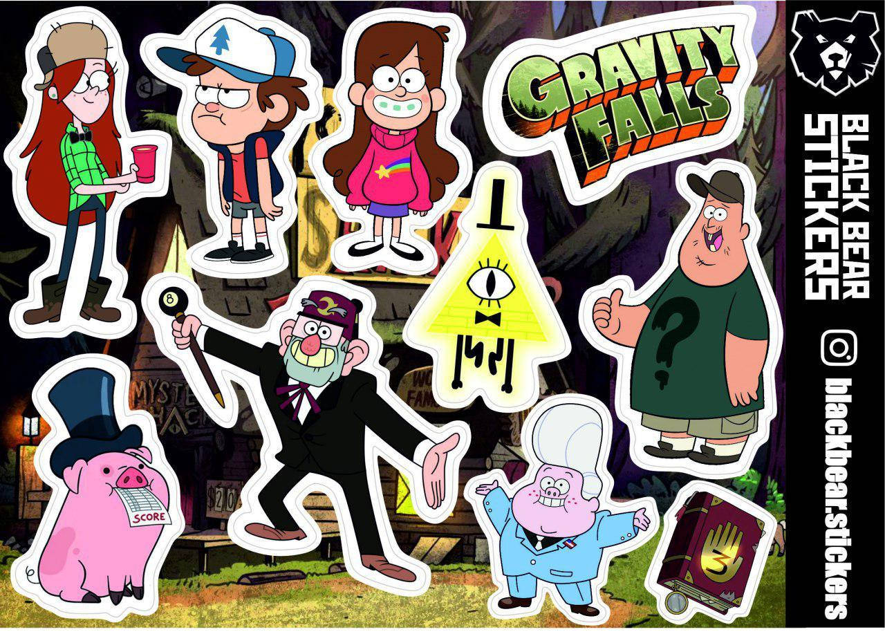 

Стикерпак №17: "Gravity Falls, Гравити Фоллз". Стикеры, наклейки, набор