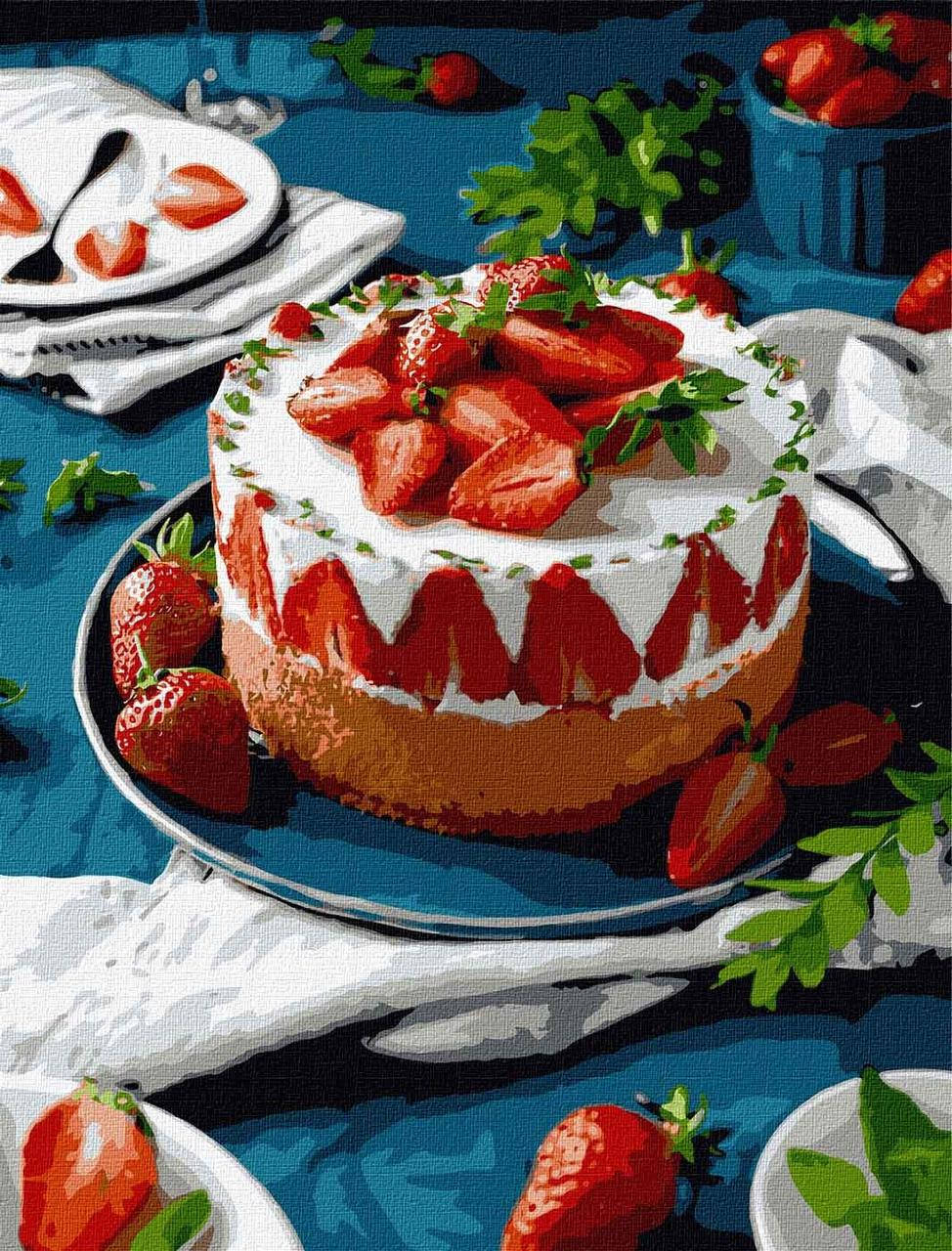 

Картина по номерам 40х50 см. Спелая клубничка ©alonka_good. Идейка. КНО5608