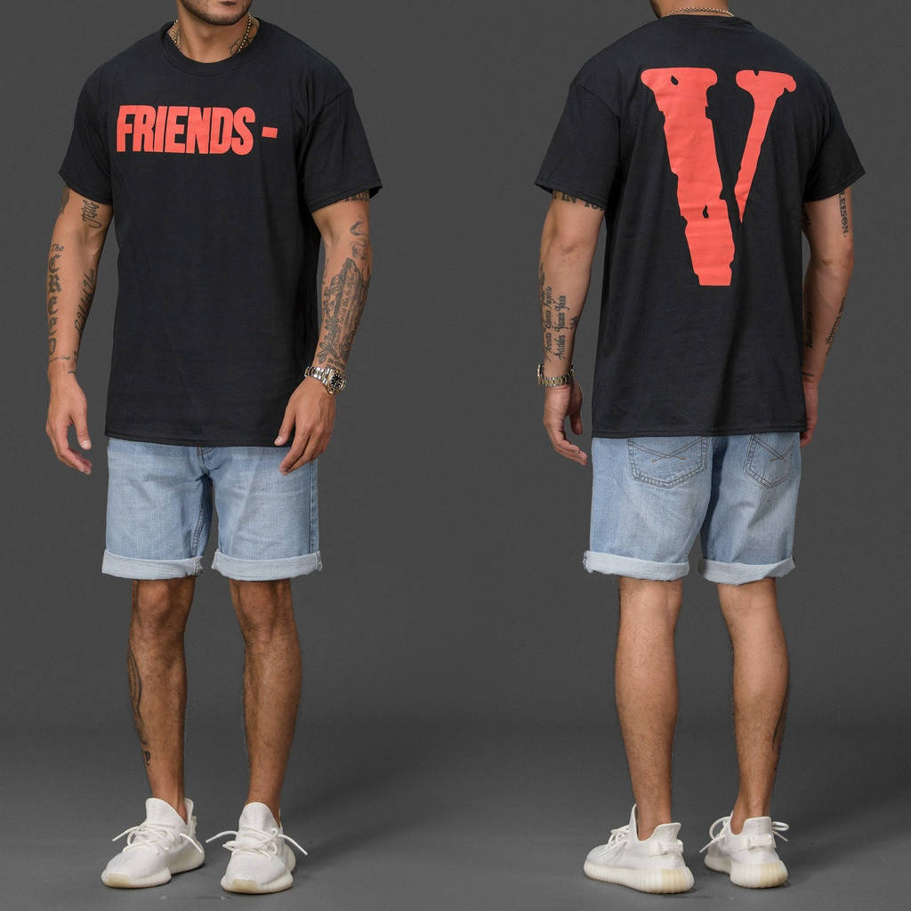 

Черная кэжуал футболка vlone friends XL