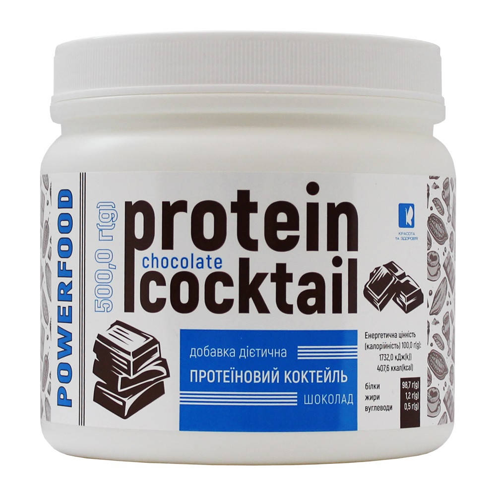 

Протеиновый коктейль POWERFOOD шоколад банка 500 г